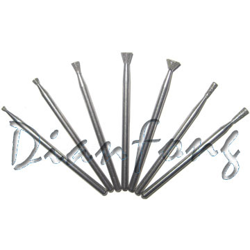 電鍍金剛砂磨頭 玉石金屬首飾烤瓷等技工金剛石雕刻工具 倒梯形